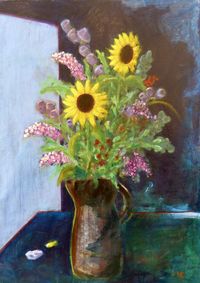 Acrylbild "Sommerblumen"